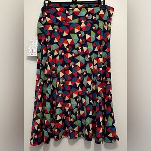 LuLaRoe A-Line Skirt - Multicolor Geometric